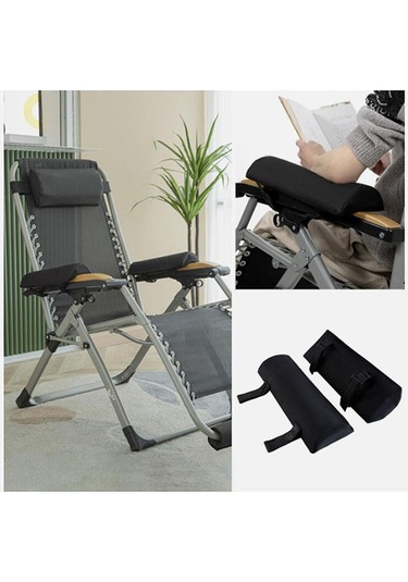 Suntek Şezlong Kafa Yastık Ayak Yastığı Kol Pedleri Açık 40cm-ayaklık Siyah