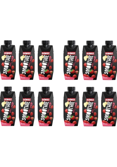 Dimes Smoothie Çilek Muz Elma 310 Ml X 12 Adet