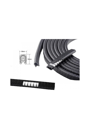 Kapı Koruma Fitili Çarpma Çizilme Önleyici Siyah 5 Metre