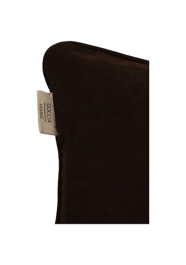 2'li Kadife Dokulu Fitilli Kırlent Kılıfı Acı Kahve-545 Acı Kahve