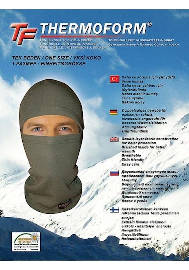 Fai Thermoform Termal Kar Maskesi Bere Polar Boyunluk Bandana Siyah