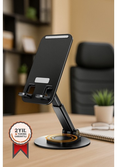 Siyah 360 Derece Dönebilen Masa Üstü Telefon Tutucu Diğer
