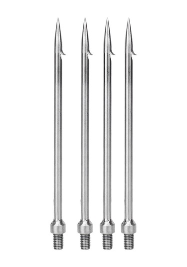 Geeroyoo 4 Adet Tek Dişli Paslanmaz Çelik Balık Mızrağı, Dairesel Tırnaklı, Kaçırmayan, 8mm Uç Parçası İle Uyumlu, Balık-fare- Somon-yılan Balığı İçin, Hafif Ve Taşınabilir Olta Aleti