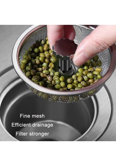 Moly Mtk Lavabo Tıkanma Önleyici Paslanmaz Çelik Filtre Sapı Çap 90mm Krom