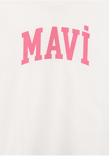 Mavi - Mavi Logo Baskılı Beyaz Tişört 7610109-70057 Beyaz