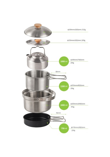 Dofolink 1l Taşra Çay/kahve Çayı 304 Paslanmaz Çelik Taşra Kamp Çelik Su Kaynak, Taşra Piknik Hikaplama Için Taşınabilir Gümüş