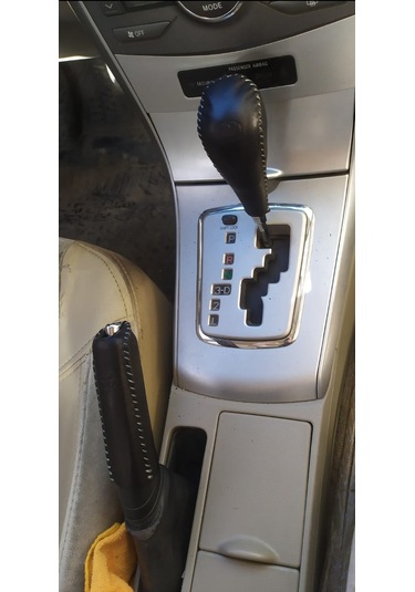 Corolla Uyumlu 2007/2012 Otomatik Vites Kılıfı Hakiki Deri El Yapımı