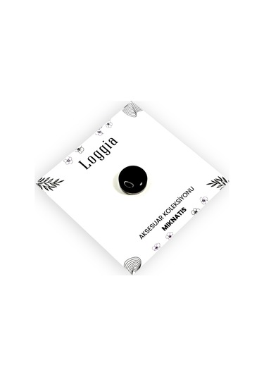 Eşarp Ve Şal Mıknatısı Parlak Siyah - Başörtü Tutucu Kadın Tesettür Aksesuar Mıknatıs Siyah