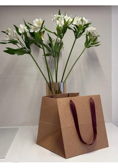 Euecopack Hediye Kraft Kağıt Paket Karton, 25x25x25 Cm, 1 Adet 349687860