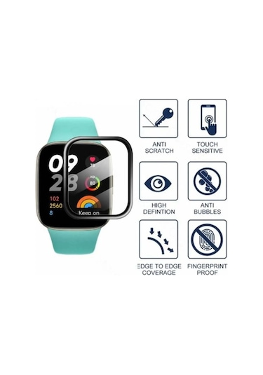 Xiaomi Redmi Watch 3 Active 1.83" Ekran Koruyucu 3d Kavisli Full