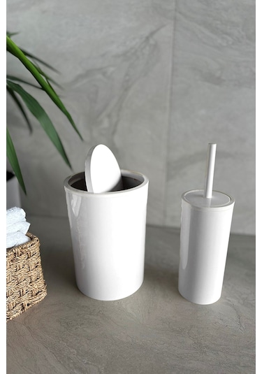 Prima Nova Flores 2'li Banyo Seti - Beyaz Beyaz