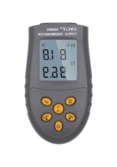 Ulzyvf Kompakt Taşınabilir Termometre, Çift Ekranlı, 3 Ölçüm Modu, Üçgen Dönüşümü