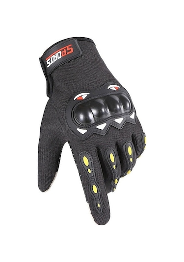 Padalink Motosiklet Sürücü Eldiveni: Kayganlık Önleyici, Koruyucu, Dayanıklı Dokunmatik Ekran Uyumlu Siyah Tam Fonksiyonlu Eldiven