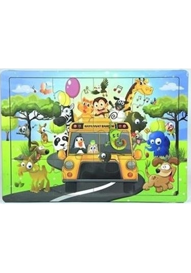 29x20 Cm 12 Parça Ahşap Orman Puzzle 1961