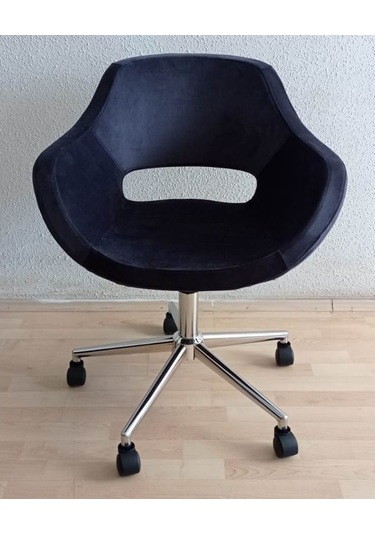 Kamusalmarket Ofis Koltuğu Krom Metal Ayaklı Döküm Süngerli