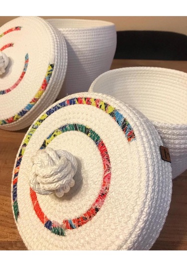 Dekoratif Sepet, Kapaklı Sepet, Çok Amaçlı Saklama Kutusu, Hediyelik Sepet 001