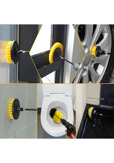 Hightower 13 Parça Çok Amaçlı Elektrikli Matkap Fırçası Seti - Zemin Banyo Fayans Araba Cilalama