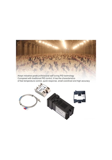 Dancemonkey Rex-c100 Akıllı Pıd Sıcaklık Kontrol Cihazı Seti - Ssr Çıkışlı, 25a Ssr Modülü Ve 1m Kablo