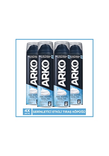 Arko Men Cool Tıraş Köpüğü 4 x 200 ML