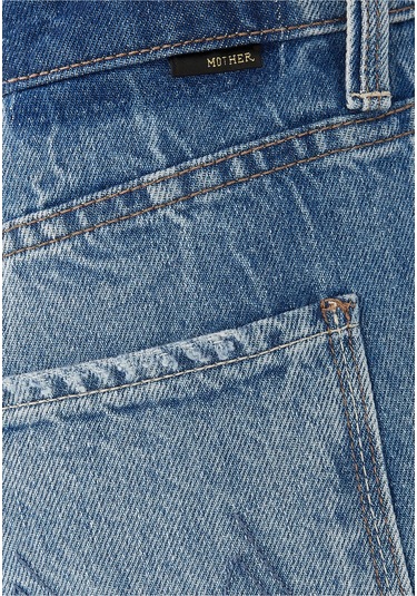 Mother Denim Şık Ve Rahat Geniş Paça Kot Pantolon Mavi