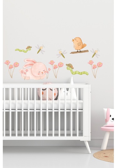 Sevimli Hayvanlar Temalı Çocuk Odası Sticker Seti