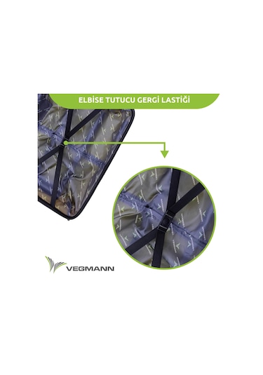 Vegmann Polipropilen Pp Atlas Su Yeşili Kabin Boy Valiz Su Yeşili