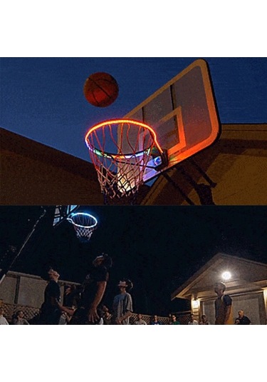 Trendooze Şerit Potası Led Led Lamba Işığı Işığı Güneş Güneş Enerjili Enerjili Çerçeve Basketbol Ge