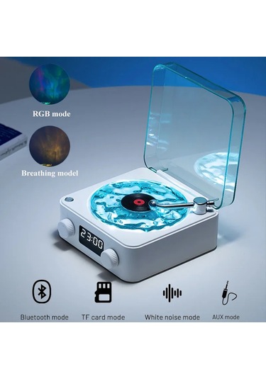 Mini Retro Beyaz Gürültü Bluetooth Hoparlör Taşınabilir Vintage