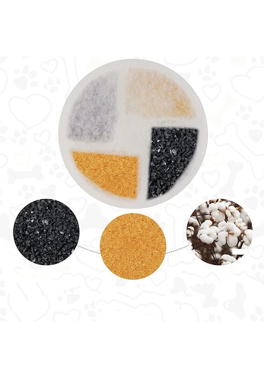 Ecronicword 8'li Set Yuvarlak Evcil Hayvan Su Çeşmesi Filtreleri