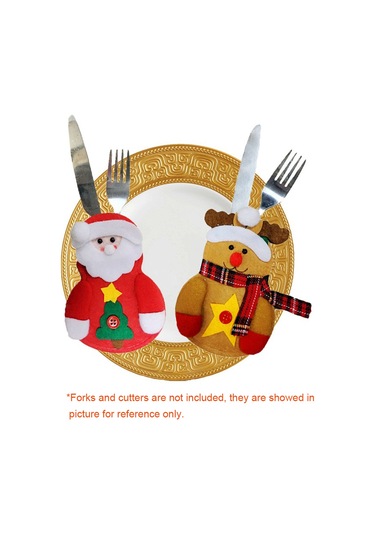 Ximistore9 Noel Masası Dekorasyonu: 6 Adet Non-woven Kürdan Bantı, Santa Ve Geyik Desenli, Yeniden Kullanılabilir, Festivite Atmosu Katıyor