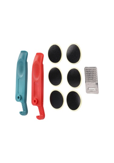 Geeroyoo Bisiklet Tamir Seti, Lastik Tamir Aleti, Kauçuk Patçalar, Çekiç Ve File İle Gluonsuz, Dağ Bisikletleri İçin, Dayanıklı Malzeme, Taşınabilir Yeşil Yeşil