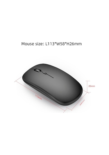 Dancemonkey Şarj Edilebilir Kablosuz Mouse, 3 Hızlı Dpı, Sessiz Tasarım, Type-c, Taşınabilir Optik Optik