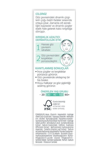 Diadermine Lift+ Botology Kırışıklık Karşıtı Göz Kremi 15 ML