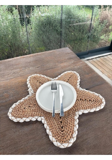 Yıldız Amerikan Servis - Leke Tutmaz- Kahverengi - Beyaz 44 X 44 Cm 1 Adet Kahverengi