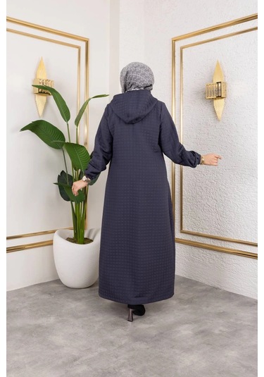 Nevayla Moda Kapüşonlu Kapitone Mont / Gri-m104 Gri