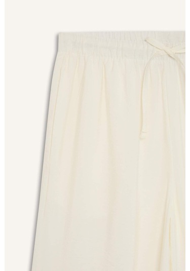 Defacto Regular Fit Esnek Belli Plaj Pantolonu-fall İn Love E1172ax25smwt16 Beyaz