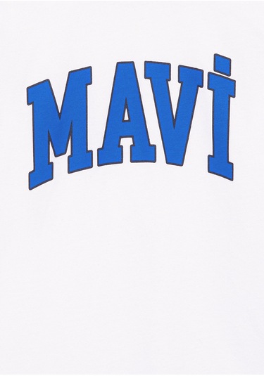 Mavi - Mavi Logo Baskılı Beyaz Tişört 6610030-620 Beyaz