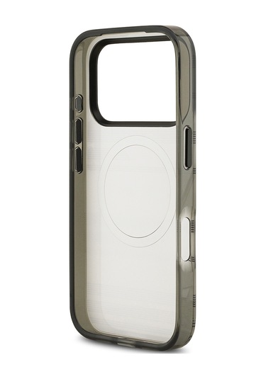 İphone 17 Pro Kılıf Bmw Lisanslı M-safeli Metal Kamera Butonlu Yatay Şeritli M Dizayn Kapak Gümüş Gümüş