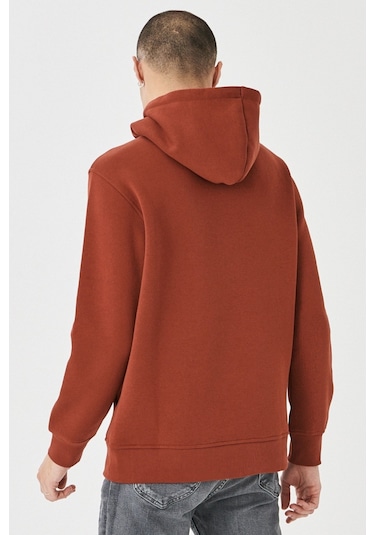 Lee Regular Fit Normal Kesim %100 Pamuk Kapüşonlu Sweatshirt L212021810 Taba