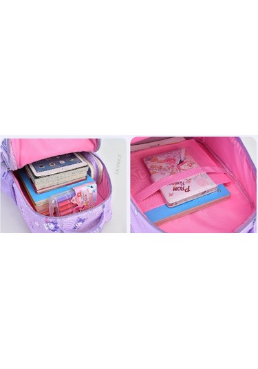 Happychildhood İlköğretim Okulu Okul Çantası Kadın Kuromi Üç Dört Çocuk Kız Kız Hafif Omurga Mor Büyük Boy