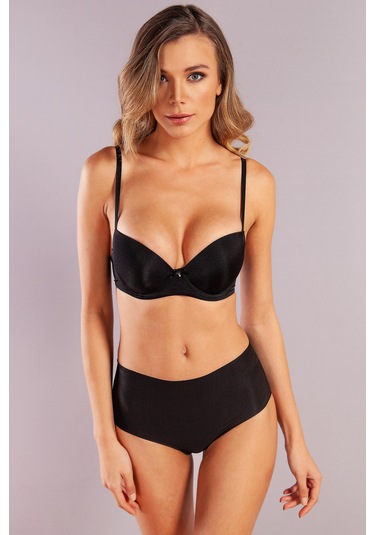 Golshan Guyana Balconette Foam Cup Push Up,siyah Renk Konforlu Ve Şık Sütyen Çok renkli