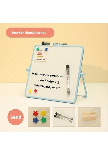 Elmpaly Çift Taraflı Manyetik Yazı Tahtası Pembe Mavi 9.76x9.76in