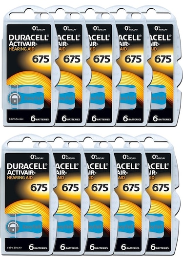 Duracell Activair PR44 675 Numara İşitme Cihazı Pili 6 x 10'lu