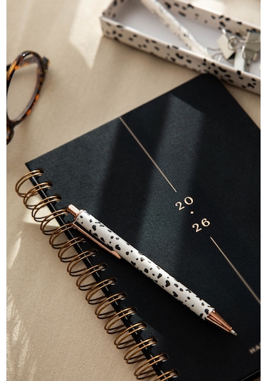 2026 A5 Spiralli Keten Haftalık Ajanda 12 Aylık - Siyah Siyah