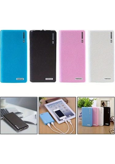 Xuweiwei Mavi 1 Adet Cift Usb Guc Bankasi 6x 18650 Harici Yedek Pil Sarj Kilifi Tasinabilir Sarj Cihazi