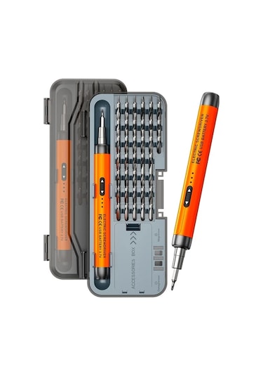 Xuweiwei Gri Blivrig 46li 1 Kablosuz Elektrikli Vidalama Seti 38 Manyetik Bit Usb Sarjli Lityum Batarya Onarim Aleti