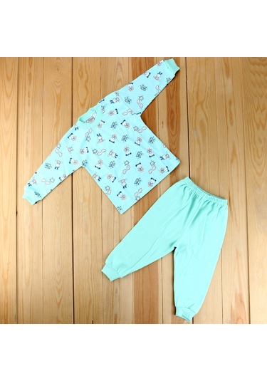 Sebi Bebe Ayılı Kız Bebek Pijama Takımı  2418