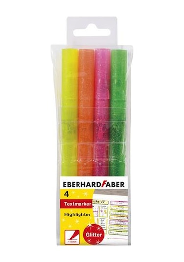 Eberhard Faber Highlighter Glitter Walfet Of 4'Lü Keçeli Kalem