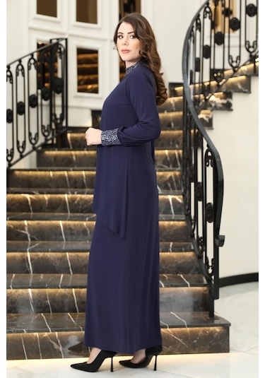 Efsane Tesettür Elbise Lacivert Lacivert