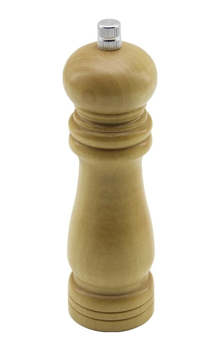 Küçük Çap: 4.5cm - Uzunluk: 15cm Ahşap Tuz - Baharat Öğütücü Kahverengi